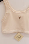 BASERANGE 25 Spring/Summer French organic cotton heart-shaped corset vest BAS-BRHE-RB-000-UNDYED